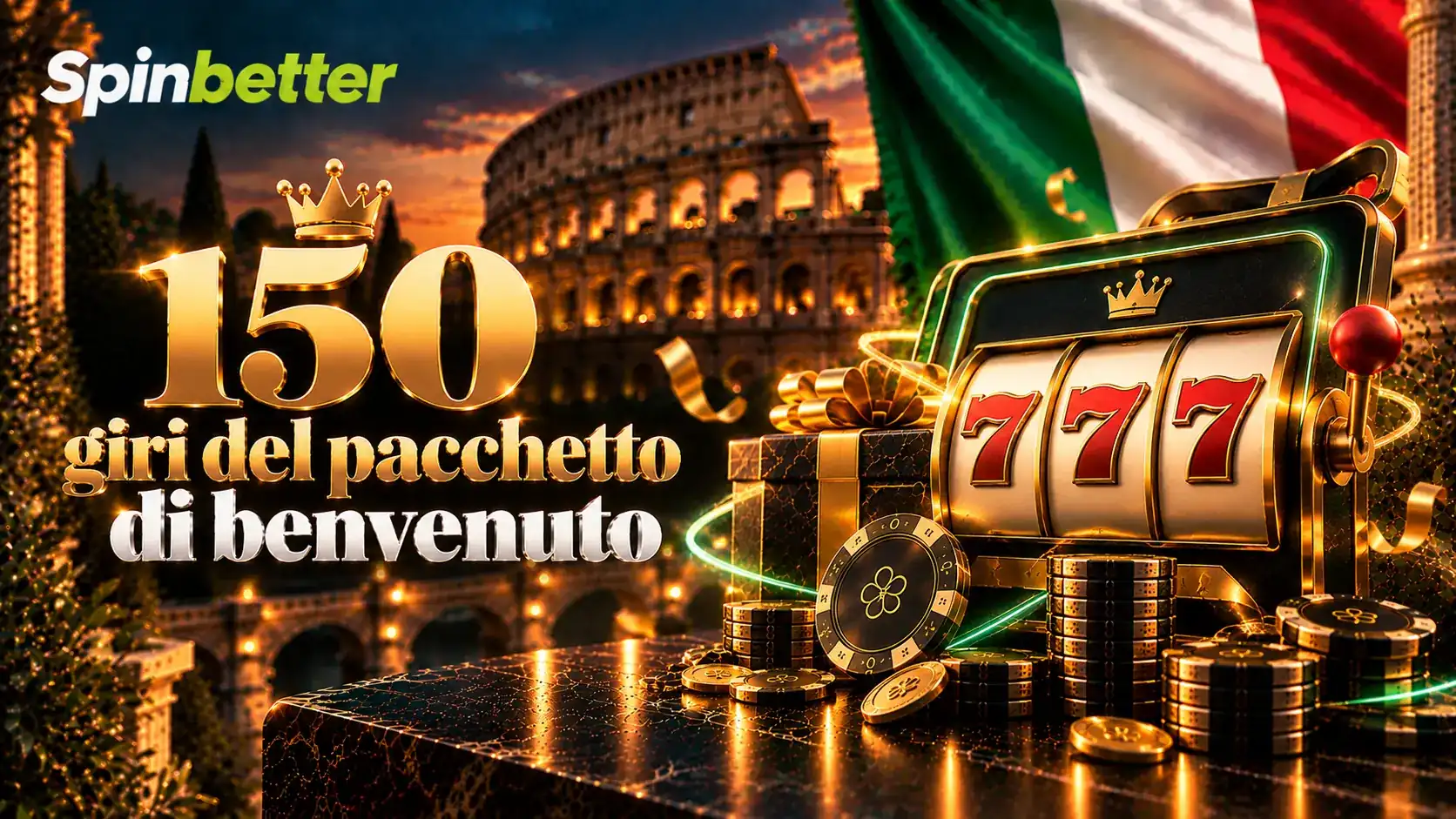 Elenco dei 150 giri gratis distribuiti sui quattro depositi del pacchetto