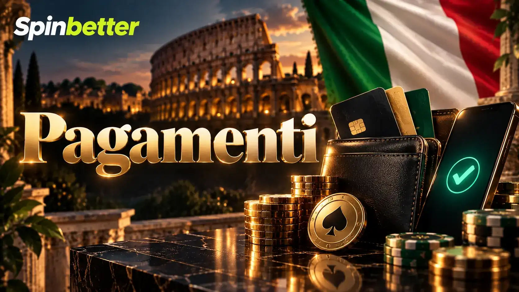 Sezione pagamenti con carte, portafoglio e telefono nell’interfaccia italiana